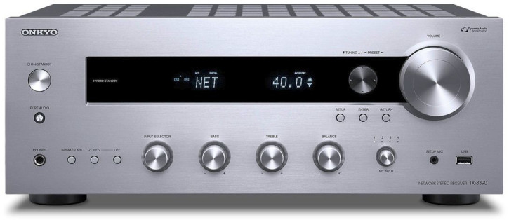 Onkyo TX-8390-S Stereo Network Receiver - silber